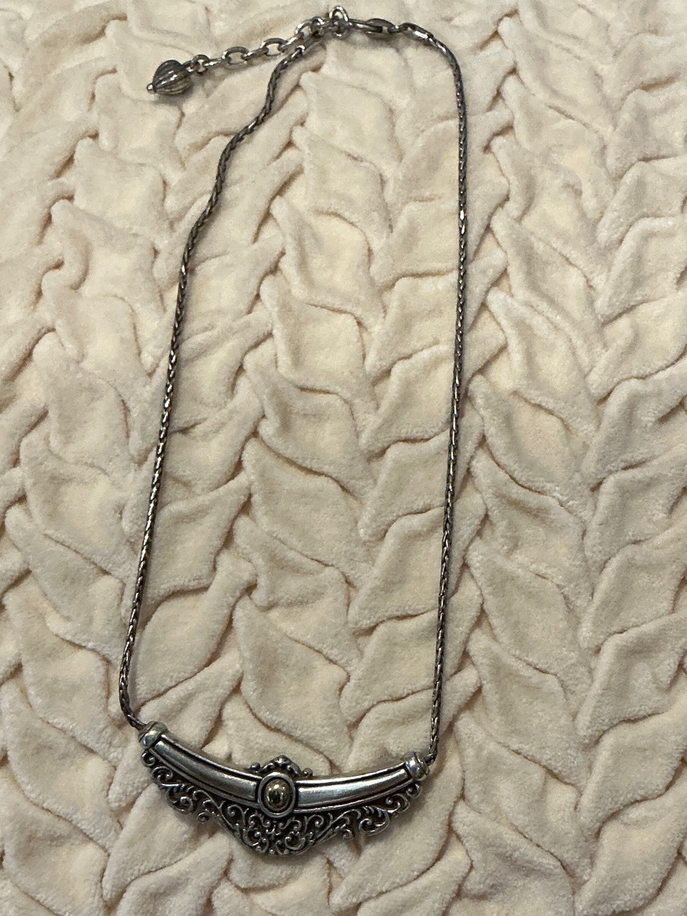 Brighton Silver-Tone Filigree Pendant Necklace